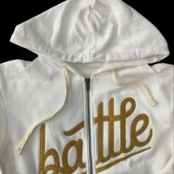HOODIES & JACKETS OFFICIAL WARSTIC ZIP UP HOODIE (BATTLE) - WHITE