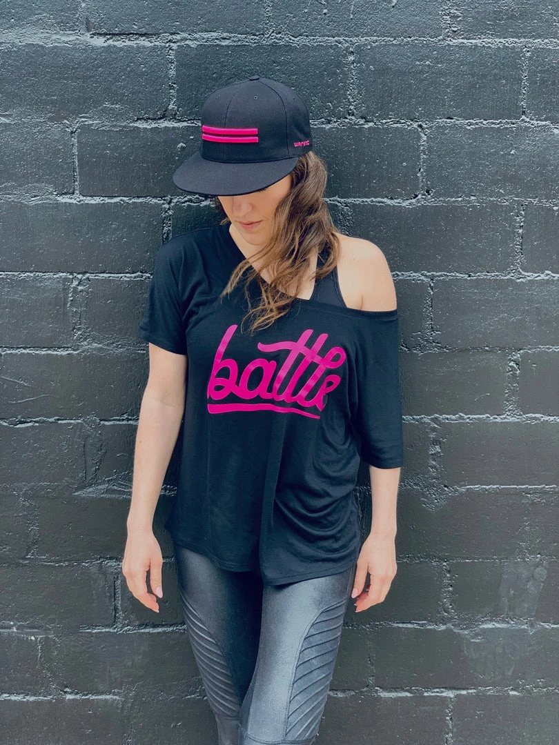 Warstic Sports, Inc BATTLE WOMEN'S TEE (BLACK/PINK) *FINAL SALE* CLEARANCE 2 Warstic Sports, Inc BATTLE WOMEN'S TEE (BLACK/PINK) *FINAL SALE* CLEARANCE