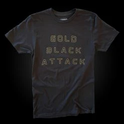Warstic Sports, Inc APPAREL GOLD BLACK ATTACK TEE (BLACK)
