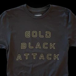 Warstic Sports, Inc APPAREL GOLD BLACK ATTACK TEE (BLACK)