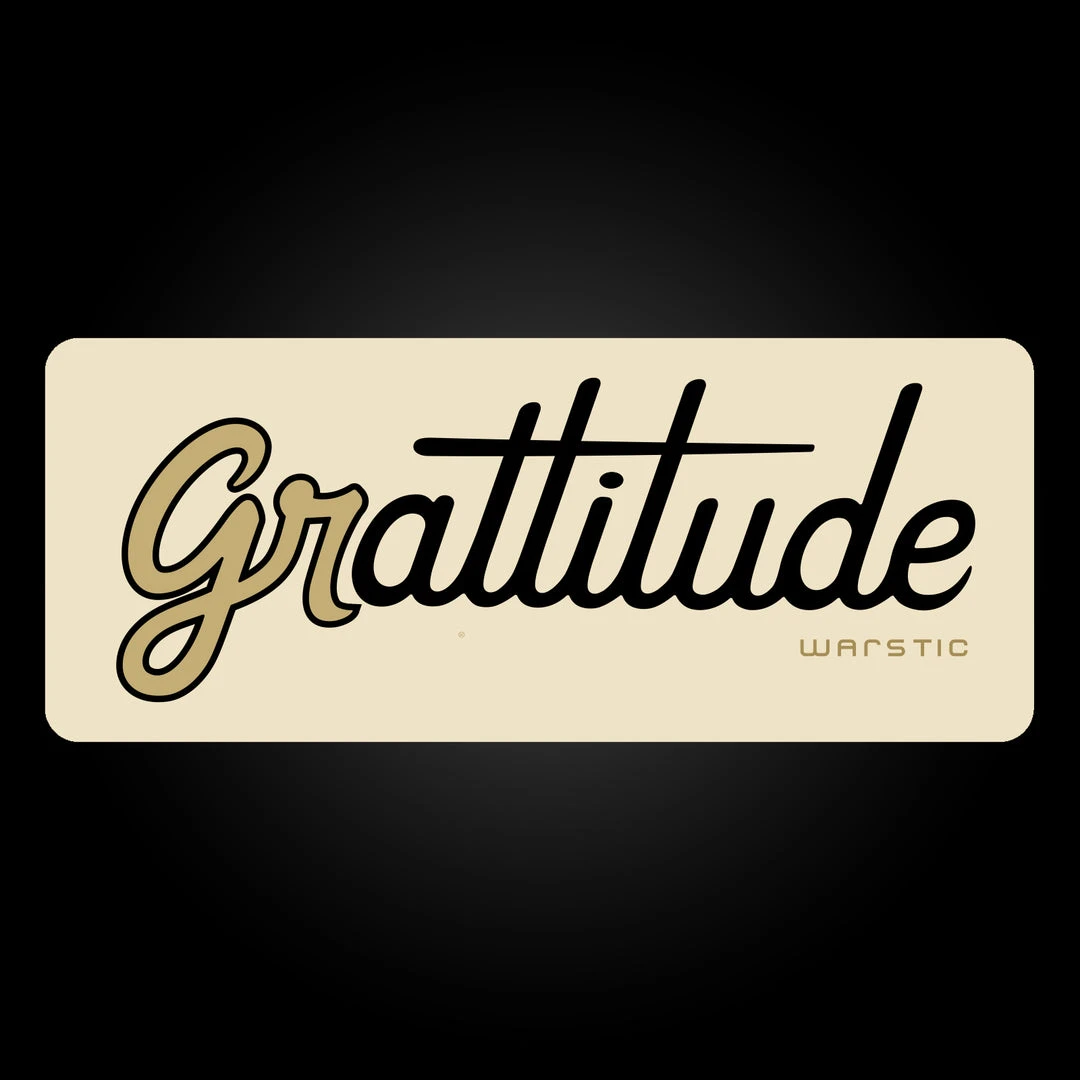 Warstic ACCESSORIES GRATTITUDE STICKER 1 Warstic ACCESSORIES GRATTITUDE STICKER
