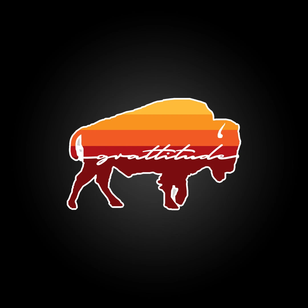 Warstic WAR BUFFALO GRATTITUDE STICKER 1 Warstic WAR BUFFALO GRATTITUDE STICKER