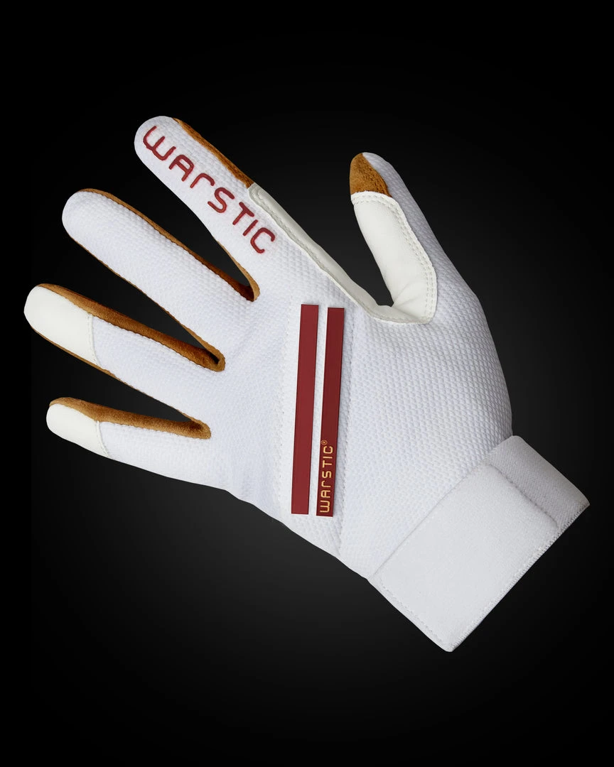 Warstic Sports, Inc WORKMAN3 ADULT & YOUTH BATTING GLOVES "WHITE/RED" 1 Warstic Sports, Inc WORKMAN3 ADULT & YOUTH BATTING GLOVES "WHITE/RED"