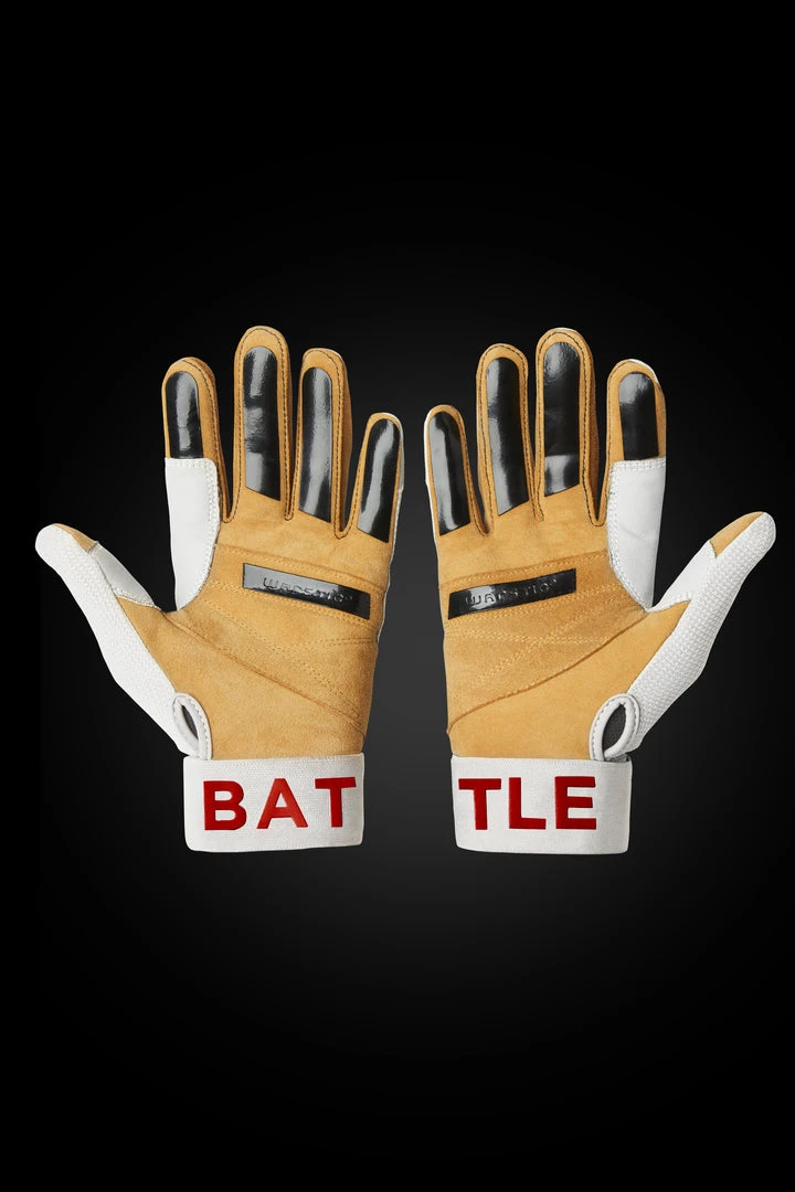 Warstic Sports, Inc WORKMAN3 ADULT & YOUTH BATTING GLOVES "WHITE/RED" 2 Warstic Sports, Inc WORKMAN3 ADULT & YOUTH BATTING GLOVES "WHITE/RED"