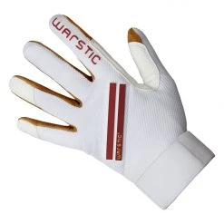 Warstic Sports, Inc WORKMAN3 ADULT & YOUTH BATTING GLOVES "WHITE/RED" 7 Warstic Sports, Inc WORKMAN3 ADULT & YOUTH BATTING GLOVES