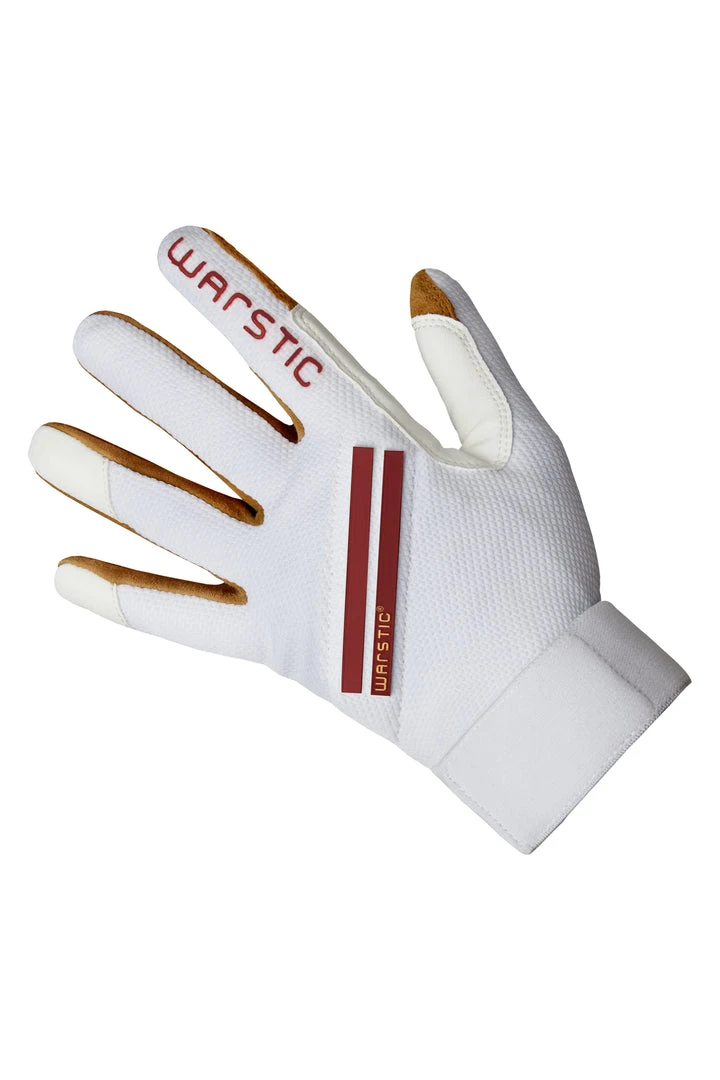 Warstic Sports, Inc WORKMAN3 ADULT & YOUTH BATTING GLOVES "WHITE/RED" 4 Warstic Sports, Inc WORKMAN3 ADULT & YOUTH BATTING GLOVES "WHITE/RED"