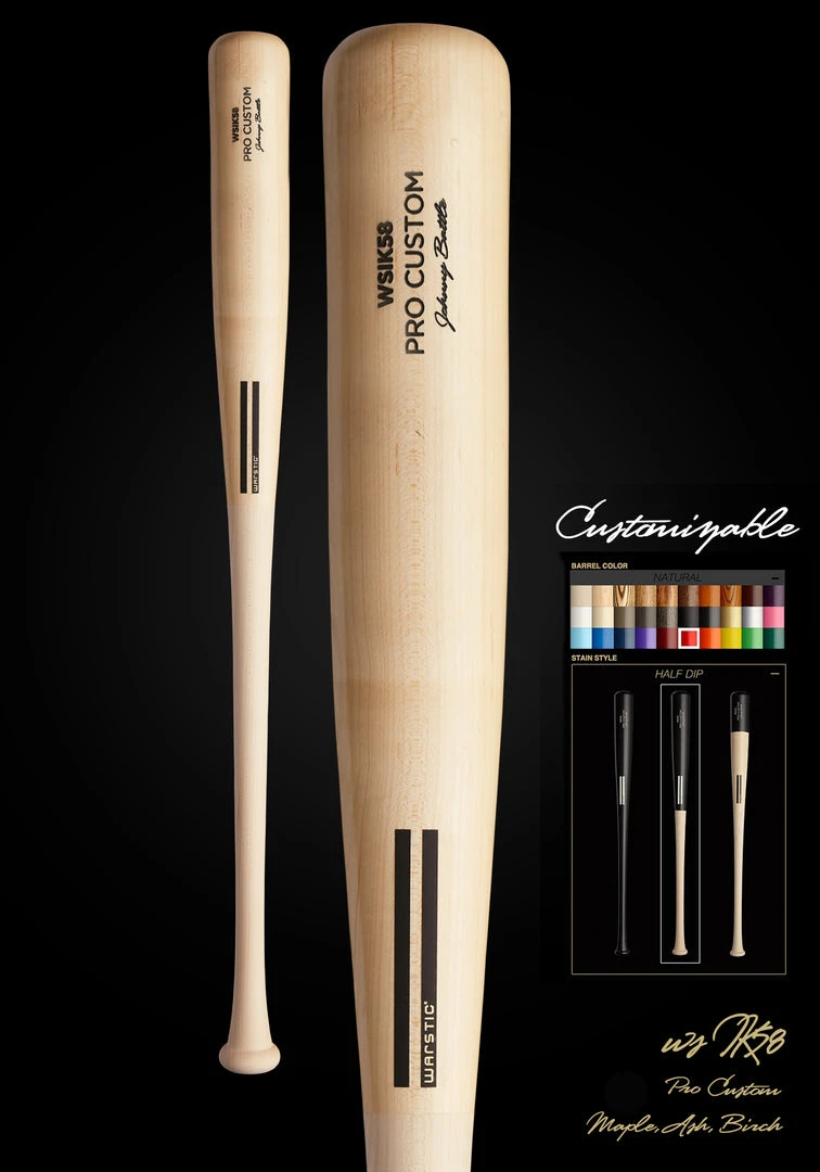 Warstic Sports, Inc WSIK58 (IAN KINSLER MODEL) WOOD BAT CUSTOM PRO 1 Warstic Sports, Inc WSIK58 (IAN KINSLER MODEL) WOOD BAT CUSTOM PRO